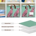 thumbnail image 4 of Yayeee Foldable Storage Basket for Shelves with Handles Waterproof Cloth Bins, Pink Cheetah, 4 of 7