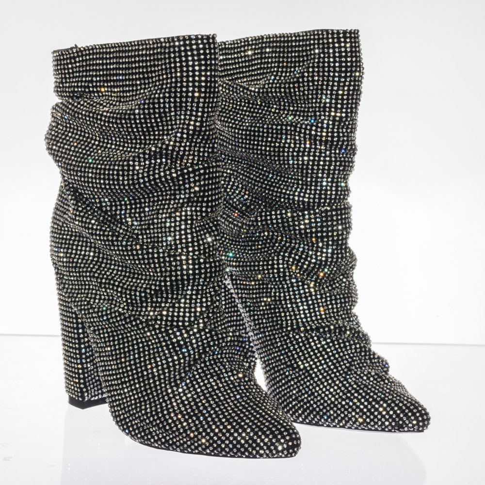 vigo fiore rhinestone booties