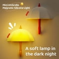 thumbnail image 2 of Mini Umbrella Night Light, Magnetic Silicone Lamp for Home Decor,Timer Dimmable & Hangable, Gift Idea（Yellow）, 2 of 7