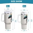 thumbnail image 6 of Yayeee 40oz Stainless Steel Tumbler with Straw and Handle Double-Wall Insulated Travel Water Bottle, White Astronaut, 6 of 8