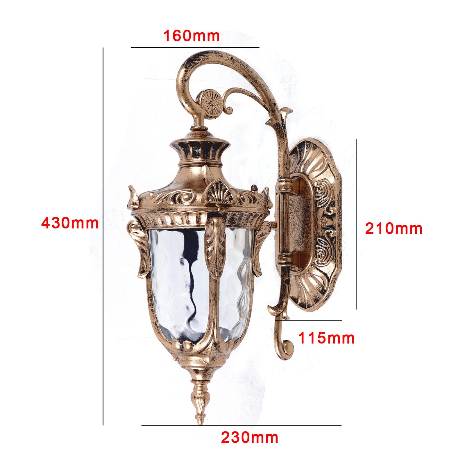 Retro Outdoor Wall Lantern Sconce - Waterproof Wall Light Fixture