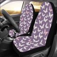 thumbnail image 2 of ABPHQTO Juego de 2 fundas para asientos de coche, mariposas blancas y rosas, Protector Universal para asientos delanteros de coche, apto para coche, SUV, sedán, camión, 2 of 3
