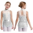 thumbnail image 1 of XUNZOO Justaucorps à Franges pour Filles, Paillettes, Rumba, Samba, Jazz, Danse, Blanc 12, 1 of 6