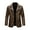 Brown, variant on Men's Faux Leather Blazer Coat | Classic Vintage Distressed Washed Bond’s Style Ultimate Leather Blazer for Men | Casual Suit Dress Jacket for Men Brown