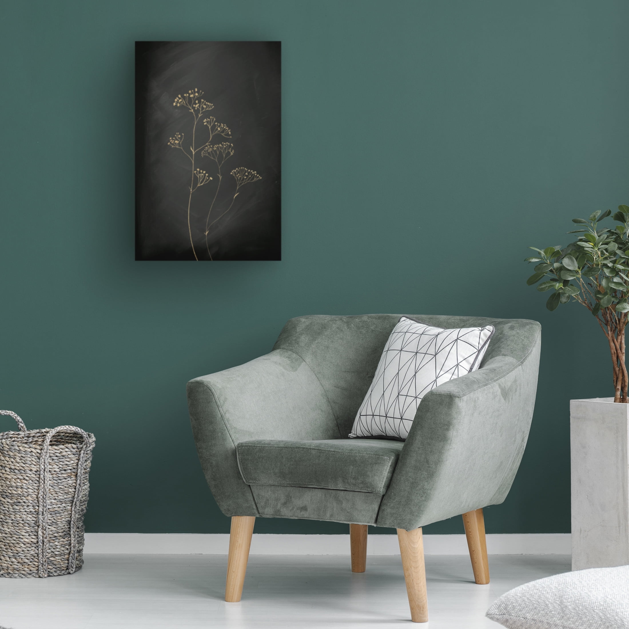 Trademark Fine Art Aureous Black Gold Botanical No 1 Canvas Wall Art