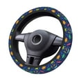thumbnail image 4 of Kll Car Steering Wheel Cover, Universal 15 Inch, Soft Elastic And Comfortable,Car Accessories Decorations-Dinosaurs Adventure With Palms And Tropical Leaves, 4 of 7