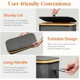 thumbnail image 6 of Lifewit 75L Slim Laundry Hamper with Lid, Narrow Laundry Basket with Removable Bag & Bamboo Handles, Fodable Thin Dirty Clothes Hamper for Laundry Collapsible Bin for Bathroom Bedroom Dorm, Dark Gray, 6 of 6