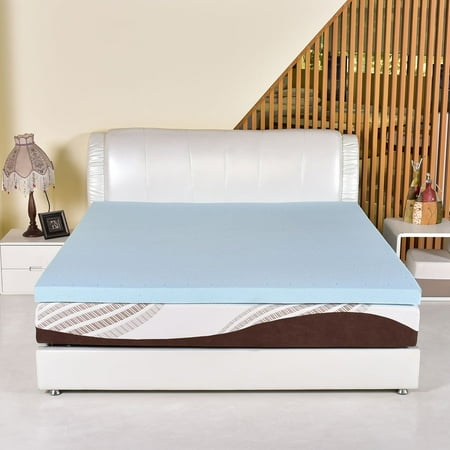 Foam Mattress Bed Pad - Costway King Size 3'' Gel Memory Foam Mattress Mat Bed Pad Topper Furniture