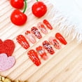 thumbnail image 2 of Ataúd largo con forma de rosa de San Valentín, 24 unidades, de Press on Nails, FDSQHSA, 2 of 7