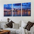 thumbnail image 2 of Shangniulu Canvas Print Wall Art, City Dusk Skyline Architecture &amp; Maps Cityscape Photography Realism Global Scenic for Living Room, Bedroom, Office Decoration, 2 of 4