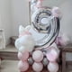 thumbnail image 2 of Globo número 60 Enyeopd plateado para decoración de fiesta de 40 pulgadas, 2 of 6