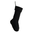 thumbnail image 3 of SYDZL Christmas Stocking 2025, Solid Color Cable Knit Stockings Black Knitted Christmas Stockings Pendant Decorations for Fireplace Mantel, Home Holiday Decor, Indoor Hanging Ornament Black, 3 of 6