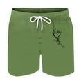 thumbnail image 4 of WAVSUF Summer Drawstring Short Pants Mens Elasticity Shorts Fashionable Casual Green Size 3XL, 4 of 4