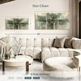 thumbnail image 4 of Elephant Stock Morning Fjord Rifle Green Wall Art - Horizontal Multi Panel Canvas - Living Room Wall Decor - Abstract Multi Panel - Green And Gray Decor By Silvia Vassileva - 38" x 18", 4 of 8