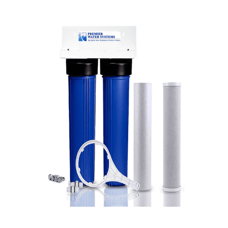 WHOLE HOUSE DUAL BIG BLUE WATER FILTER SYSTEM - FLUORIDE REMOVAL 1