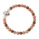 thumbnail image 2 of Pulsera de piedra natural estilo bohemio, cuarzo rosa de 6 mm y rodonita, 2 of 7