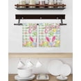 thumbnail image 3 of Happy Easter Kitchen Dish Towels for Drying Dishes Set of 3, Spring Bunny Eggs Flower Sage Green Plaid Waffle Weave Microfiber Hand Tea Bathroom Towels Quick Dry & Absorbent Towel 15.7x23.6, 3 of 7