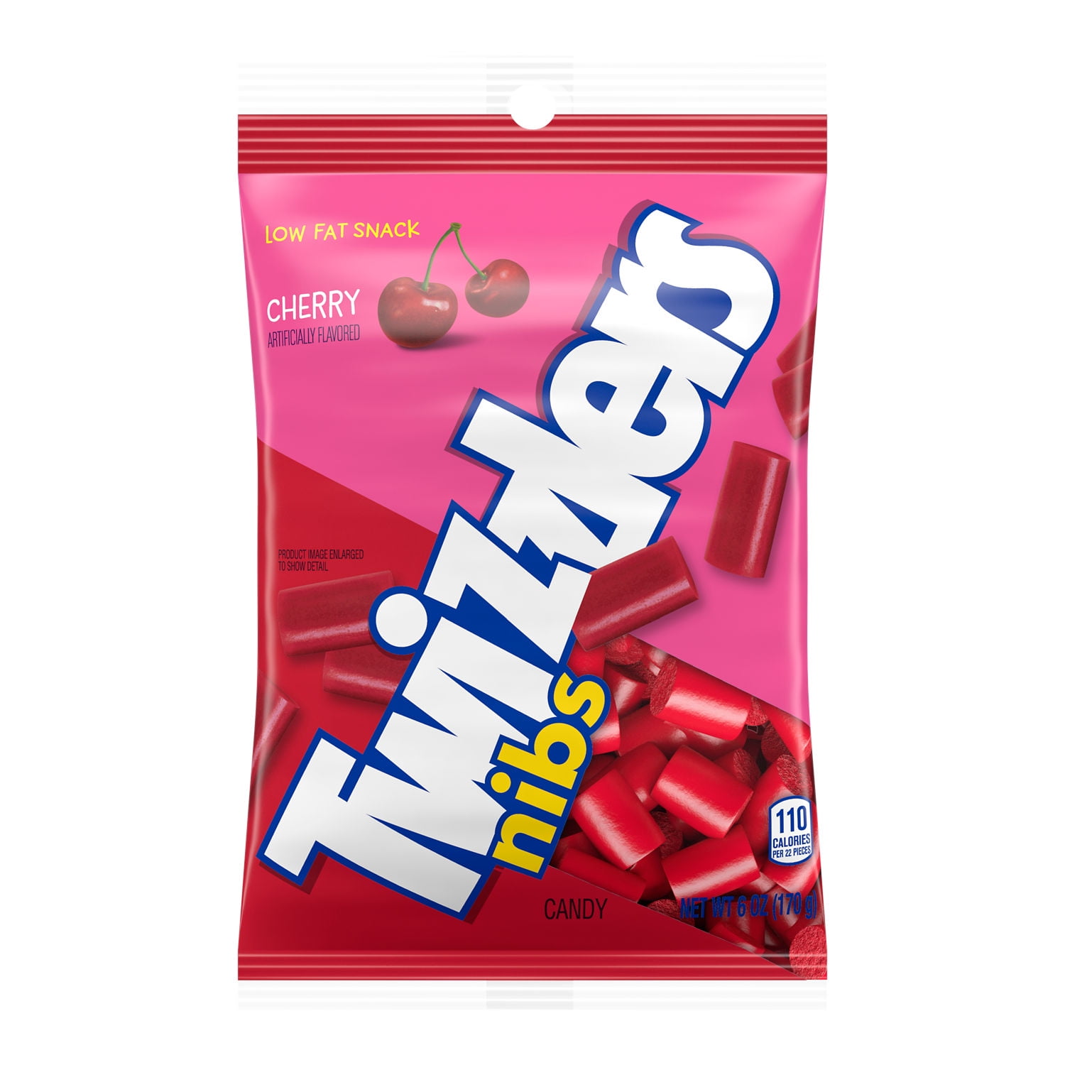 (6 pack) TWIZZLERS NIBS Cherry Flavored Licorice Style Candy Bag, 6 oz