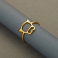 thumbnail image 4 of Cow Stainless Steel Ring Gold Plated Ring Personality Animal Jewelry, 4 of 5