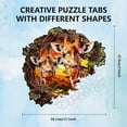 thumbnail image 3 of 200Pcs Giraffe Leaves Wooden Jigsaw Puzzles for Adults 28.1x27.9cm/11.06x10.98inch Wood Adult Puzzles Unique Shaped Wooden Puzzles Animal Colorful Jigsaw Puzzles for Birthday Gifts DIY, 3 of 7