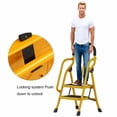 thumbnail image 5 of Beuway 2 Step Ladder with Handrails,38.97" Foldable Step Stool for Adults(Yellow), 5 of 7