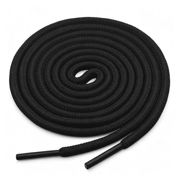 TUWAFE Round Shoe Laces for Sneakers: Boot Hiking Athletic Shoelaces for Men&Women- 2 Pairs