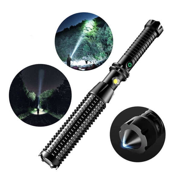 FNYOXU Rechargeable Flashlights, High Lumens LED Strong Flashlight, 4 Modes | Waterproof, Multifunctional Flashlight with Wolf Tooth Design for Camping & Emergency Use