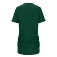thumbnail image 4 of Symoid Womens Crewneck Tunic Tee,Short Sleeves T shirts for Women,Ladies Oversized Solid Top, Green Size 8, 4 of 9