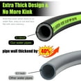 thumbnail image 2 of SYEENIFY Kink Free Garden Hose 100ft 5/8", Heavy Duty Hybrid Water Hose, Ultra Durable Flexible Rubber Hose with Sprayer Nozzle,Leakproof Yard Outdoor Hose with Brass Solid Connector, 2 of 6