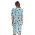 thumbnail image 3 of Just Love Short Sleeve Nightgown Sleep Dress for Women (Small, Aqua - Glam It Up), 3 of 3