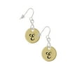 thumbnail image 3 of Delight Jewelry Goldtone Large Disc Letter - E - 3/4'' Silver tone Infinity French Earrings, 3 of 4