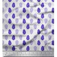 thumbnail image 1 of Soimoi Blue polyester Crepe Fabric Dot & polyester Fruits Print Fabric by the Yard 42 Inch Wide, 1 of 1