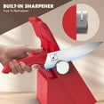 thumbnail image 5 of imarku Knife Set with Block, Sharp Knife Set with Built-in Sharpener, Japanese Stainless Steel Kitchen Knife Set with Non-Slip Ergonomic Handle, Dishwasher Safe, Best Holiday Gifts, 14 PCS, Red, 5 of 14