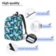thumbnail image 3 of Easygdp Blue Lotus Flower Mochila de Lona Resistente para Laptop, Compatible con Laptops de 15 a 17 pulgadas, Ideal para Escuela, Trabajo y Viajes-Medium, 3 of 5