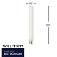 thumbnail image 2 of Bulbrite  LED Filament Pack of (4) 5 Watt Dimmable 11 Inch T9 Light Bulb with Frost Glass Finish and Medium (E26) Base, 2 of 5