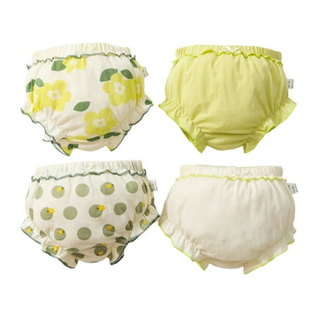 

Chenyuanyuan Boys Underwear Kids Baby Girls Underpants Cute Print Underwear Shorts Cotton Ruffled Briefs Trunks 4PCS Size3-4 Years