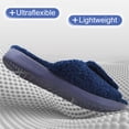 thumbnail image 6 of ONCAI Mens House Slippers Adjustable Straps Orthotic Plantar Fasciitis Open Toe Slides Sandals with Comfy Arch Support Slippers for man Slip-on Indoor Outdoor Rubber Sole Darkblue Size 9, 6 of 6
