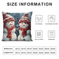 thumbnail image 5 of Orinice Snowmen Winter Red Hats Graphic Decorative Throw Pillow Cover for Home, Couch, Living Room - Festive Christmas Decor, 1PC 18x18in, 5 of 5