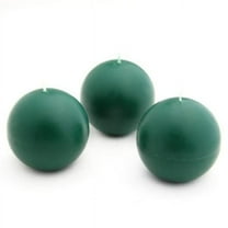 Jeco CBZ-022 3 in.Ball Candles, Hunter Green - 6 Piece per Box
