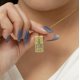 thumbnail image 5 of Collar de Tarot JeenMata La Suma Sacerdotisa Unisex en Baño de Oro Amarillo, 5 of 6