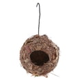 thumbnail image 3 of Decoración hecha a del de del pájaro del del pinzón de del pájaro colgante hecha a 3 piezas Soledad Nido de pájaro de paja tejido a mano, 3 of 10