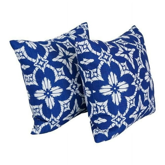 Blazing Needles 17-inch Square Polyester Outdoor Throw Pillows (Set of 2) 9910-S2-OD-203