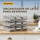 thumbnail image 3 of Organizador de latas apilable de 3 niveles para despensa, Soporte para latas de refrigerador con capacidad para 36 latas, Combinación libre y ruedas automáticas para la cocina. Transparente., 3 of 4