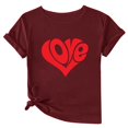 thumbnail image 2 of Amzcrzy Hauts d'Été pour Femmes Hauts pour Femmes Mode Féminine Chemisier à Manches Courtes Imprimé Col Rond T-Shirt T-Shirts pour Femmes Hauts à Manches Courtes pour Femme Hauts de Sortie pour Femmes Hauts pour Femmes Tendance, 2 of 4