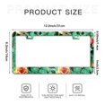 thumbnail image 6 of Roses on Green License Plate Frames for Women Men Car Plate Holder Cover Metal Tag Aluminum Car Accessories Front Rear Plate Decor, 6 of 6