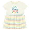 thumbnail image 3 of Inktastic My Great Grandma Loves Me for Grandson Girls Baby Dress, 3 of 5