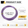 thumbnail image 2 of Uxcell 22 Gauge 0.6mm Aluminum Wire 100 ft Bendable Metal Craft Armature Wire Purple, 2 of 6