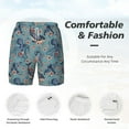 thumbnail image 4 of Kdxio Underwater Animals And Flowers Print Men'S Swim Trunks With Compression Liner 7 Inch Inseam Quick Dry Swim Shorts, 4 of 7
