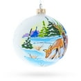 thumbnail image 4 of Majestic Deer in Winter Forest Glass Ball Christmas Ornament 4 Inches, 4 of 5
