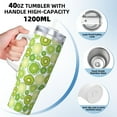 thumbnail image 3 of Fotbe Kiwi Lemon Pattern 40oz Ice Bully With Handle And Straw Stainless Steel Vacuum Insulated Cup And 2 In 1 Straw Lid, 3 of 8